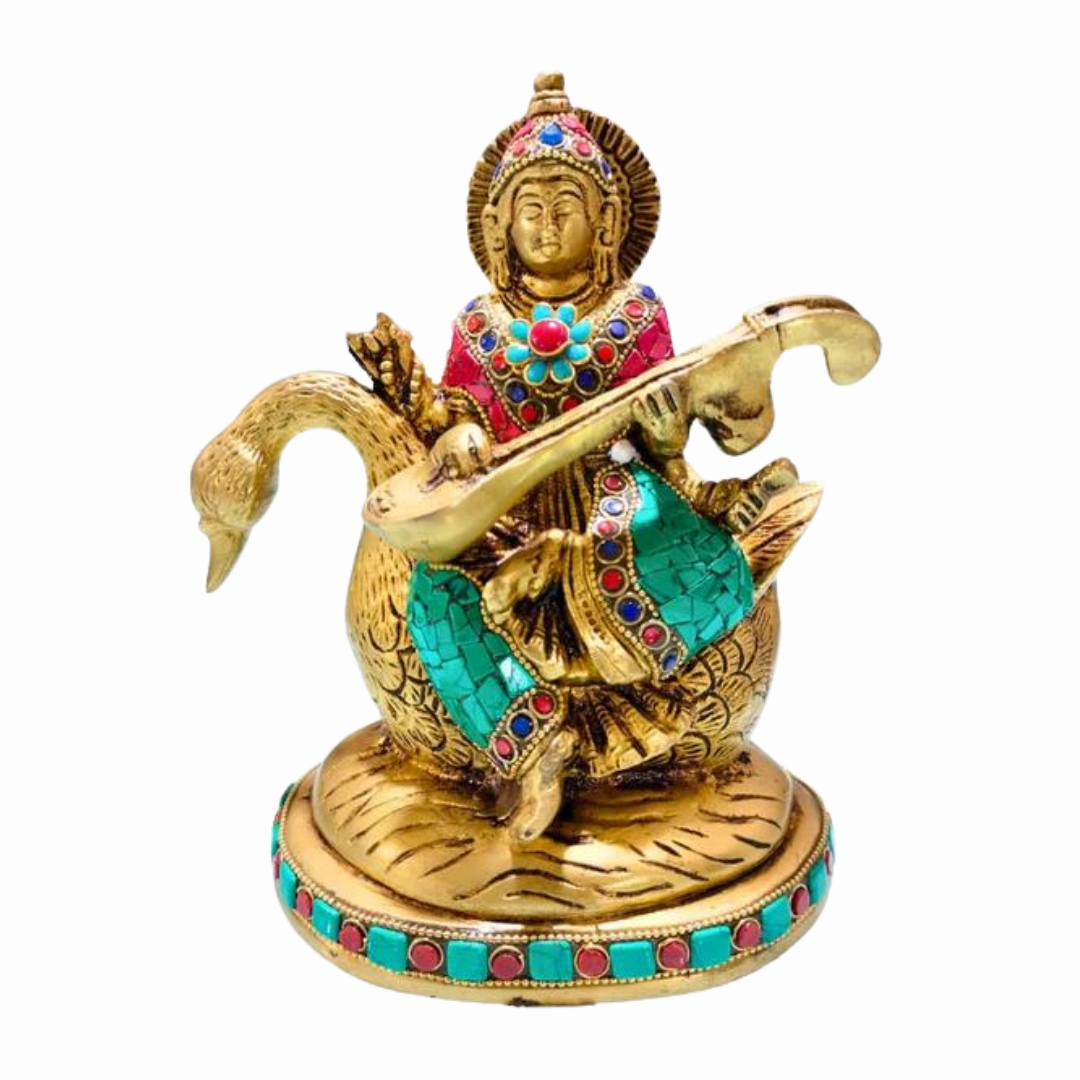 Saraswati | Bronce y piedra natural