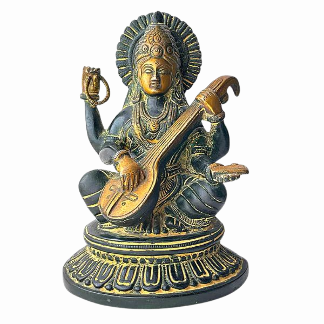 Saraswati | Bronce acabado antiguo