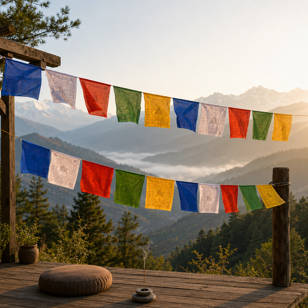 Bandera Tibetana de Oración Grande