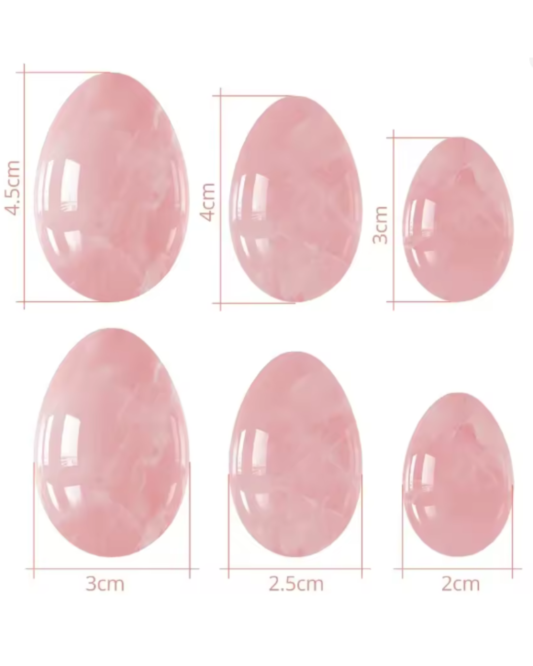 Huevo Yoni Cuarzo Rosa