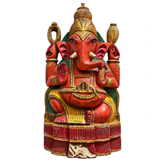 Ganesha Naranja | Madera tallada