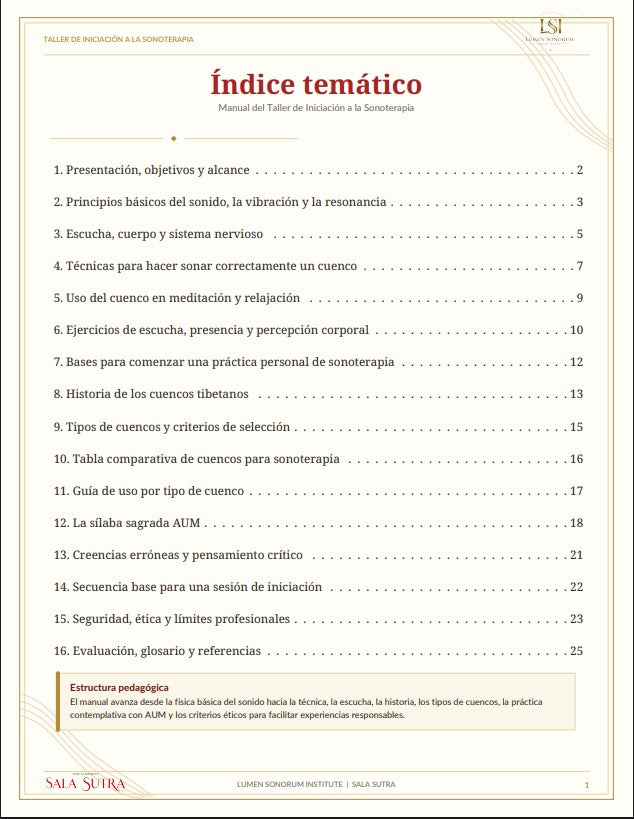 taller de iniciacion a la sonoterapia