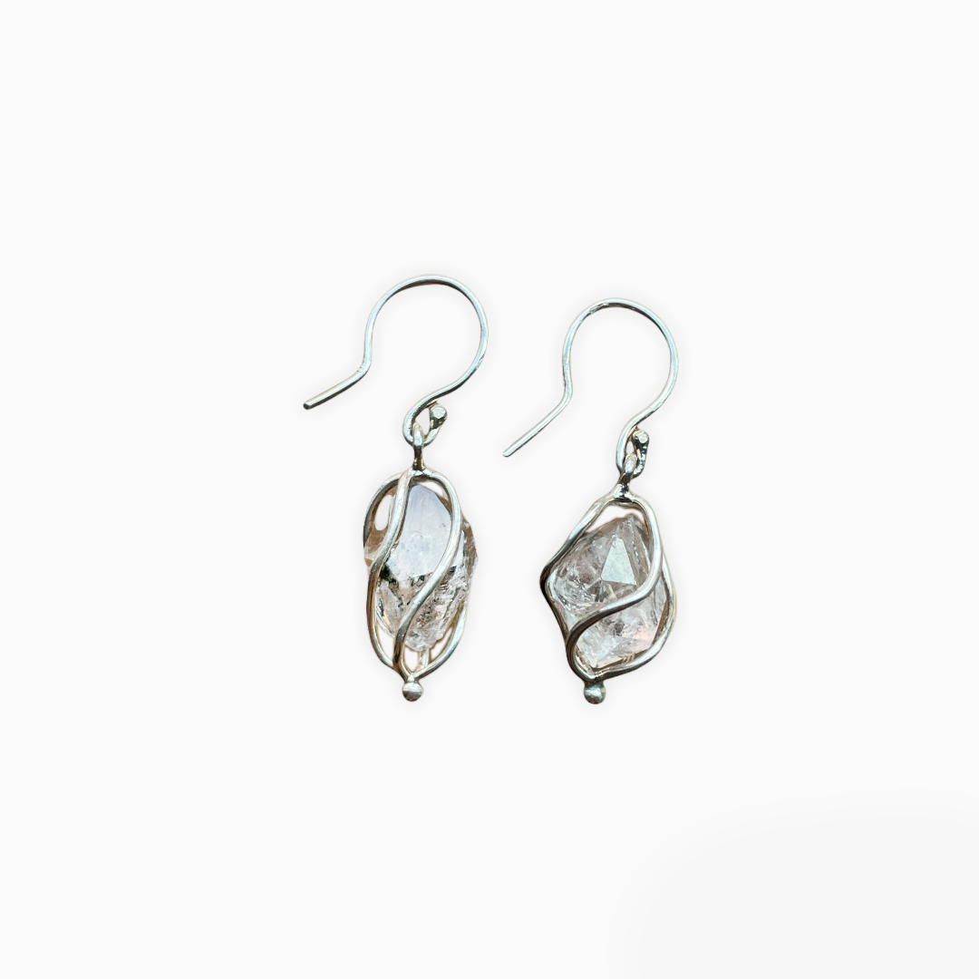 Pendientes HERKIMER DIAMOND / Plata de ley 925 Pendientes HERKIMER DIAMOND / Plata de ley 925